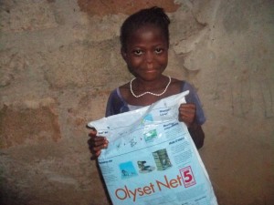 Mary Momoh Smiling and Holding Her Net