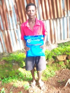 Maco holding his new net