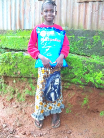 Fatu is happy to hold her new net