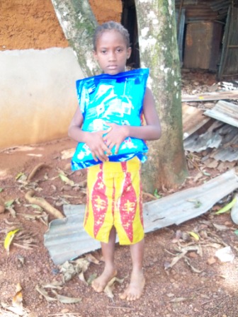 Marie - holding her new net - an answer to prayer