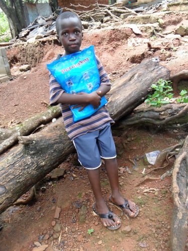 Sulaiman - proidly holding his new net