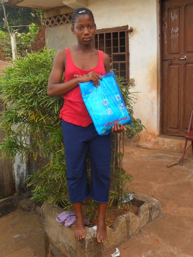 Proudly showing her new net!